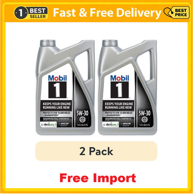 Mobil 1 Advanced Full Synthetic Motor Oil 5W-30, 5 Quart (2 pack) FREE SHIPPING
