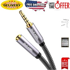 Durable 1.2m 3.5mm TRRS Audio Extension Cable with Gold-Plated Connectors