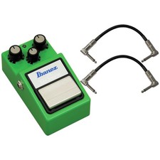 Ibanez TS-9 Tube Screamer Overdrive Pedal w/ Patch Cables