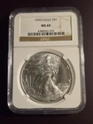 1996 American Silver Eagle ASE $1 NGC MINT STATE 69 MS 69 Spot Free.