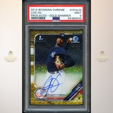LUIS GIL 2019 Bowman Chrome 1st Prospects Gold Shimmer Auto /50 PSA 9 1A