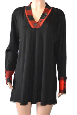 Messic Women's Long Sleeve Button Flowy Pleated Shirt Casual Tunic Top Size XXL