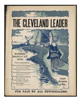 Vintage Zeitungsplakat Wandkunst � The Cleveland Leader 1896 Landschaf