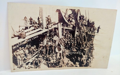 #ad #ad Sepia RPPC WW I quot;Heaving The Leadquot; Maritime Technique Measuring Water Depth $9.99