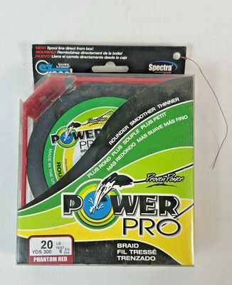 Spectra Power Pro 20lbs Braided Fishing Line 300 Yards - Phantom Red - NEW !!!
