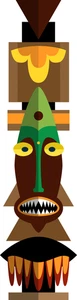 Tiki Totems Polynesian Culture Self Adhesive Vinyl Sticker