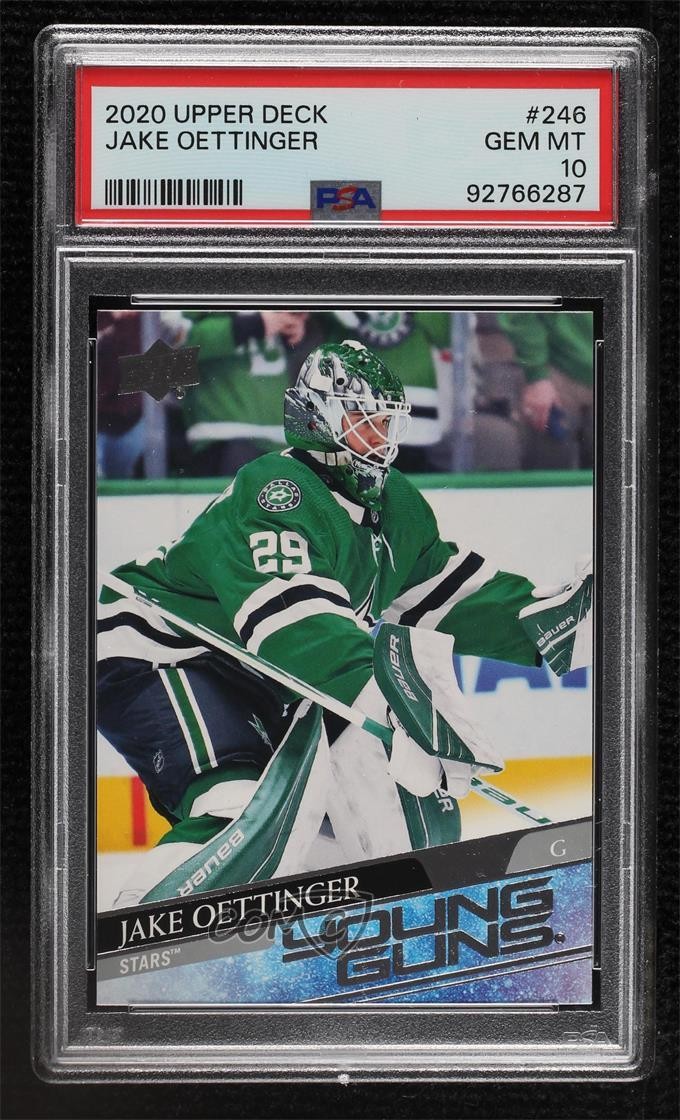 2020-21 Upper Deck Young Guns Jake Oettinger #246 PSA 10 GEM MT ru4