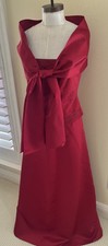 Michelangelo 2 Piece Red Formal Skirt And Top With Matching Stole wrap  Size10
