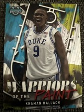 2024/25 BOWMAN CHROME U KHAMAN MALUACH WARRIORS OF THE PAINT CARD BLUE DEVILS