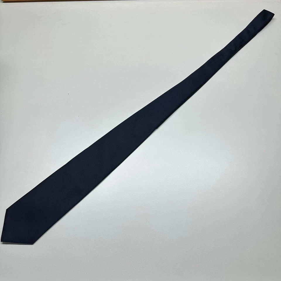 Corbata Brooks Brothers Makers seda azul marino vintage 3,75" x 58" 2 Foto 4 de 4