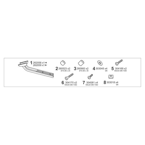 Soporte de bolsa lateral SHAD - KAWASAKI Z650RS