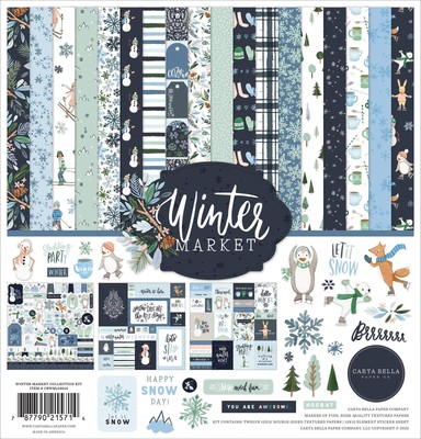 Carta Bella Paper Company Winter Market Collection Kit Paper, 12-x-12-Inch