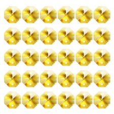 PATIKIL K9 Crystal Octagon Beads 2 Holes Pendants, 60 Pack 14mm 14mm, Golden
