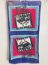 Vintage New Kids On The Block Beach Towel Retro 1990 Purple 46&rdquo;X24&rdquo; Magenta Teal