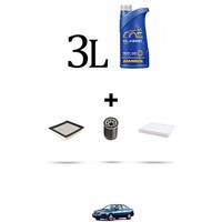 Hoffcar Wartungsset 3 Filter Und 3L ÖL FüR Nissan Almera II (N16) 1.5 72Kw