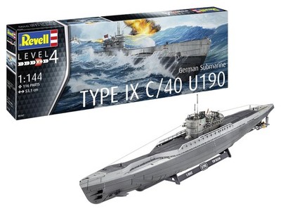 Revell 1/144 German Submarine Type IX C/40 Plastic Model Kit 05167