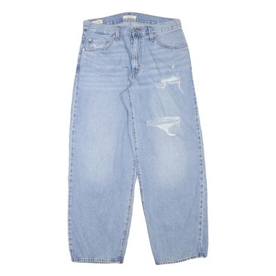 Levi's Damen Jeans Loose Blue Denim Light W30 L28 Casual Zip Baumwollmischung