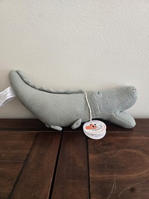 Croc Alligator Rattle Plush Egmont Toys Les Petits Knit 100% Cotton Montessori