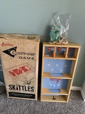 Carrom Skittles Bowling Original 1963 ALL 12 PINS, 2 TOPS Model N25 Box COMPLETE