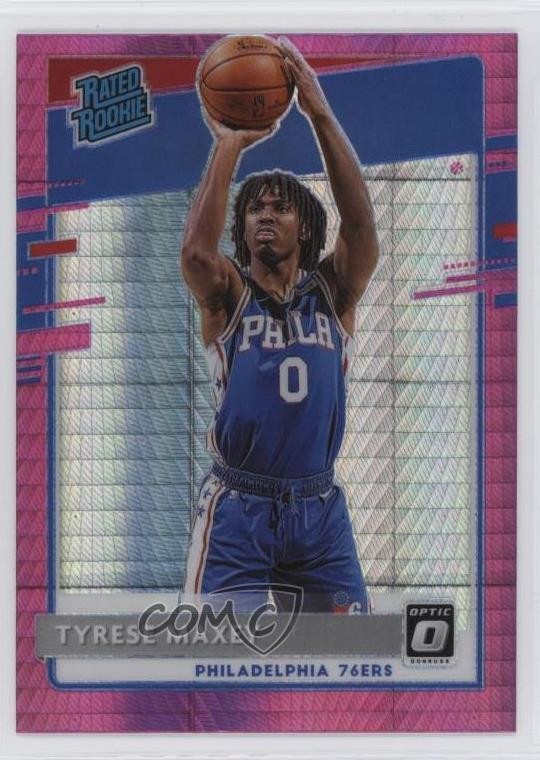 2020 Panini Donruss Optic Rated Rookie Hyper Pink Prizm Tyrese Maxey #171 02y7