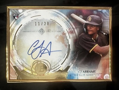 CJ ABRAMS 2022 BOWMAN TRANSCENDENT ROOKIE Variation GOLD FRAME RC AUTO /20