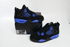 NEW Jordan 4 Retro Black Blue Thunder Men's Size US 7-12