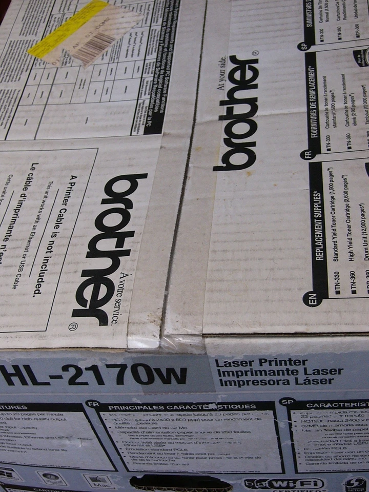 НОВЫЙ лазерный принтер Brother HL-2170W 23 стр/мин с беспроводными и проводными сетевыми интерфейсами - Изображение 2 из 4