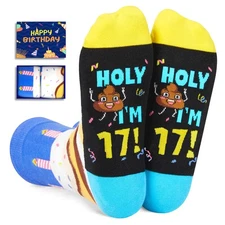 Birthday Gift Ideas Socks Funny Gifts for 13-19 Year Old Teens Boys Girls Party