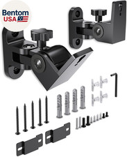 Rear Speaker Wall Mount, 2 Packs Universal Mounting Bracket for Small Bookshelf