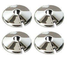 10mm Chrome Radiator Pipe Collars - Decorative Pipe Covers (Pack of 4)