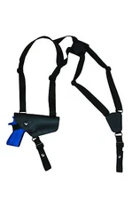 NEW Barsony Horizontal Black Leather Shoulder Holster Colt, Browning Full Size