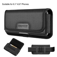 HAWEEL Universal Nylon Cloth Phone Belt Clip Carrying Pouch with Card Slot