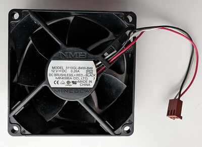 NMB MINEBEA 3110GL-B4W-B49 12V .26A DC 3 Pin/Wire Brushless Computer Cooling Fan