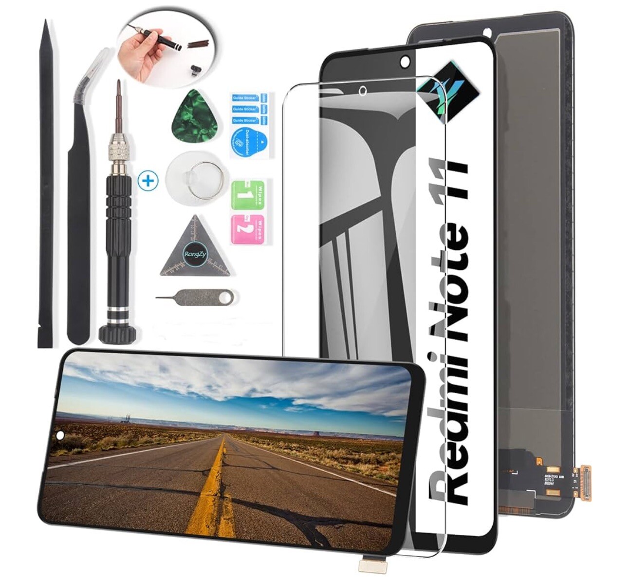 Xiaomi Redmi 11 LCD Screen Replacement Kit With Tools-image