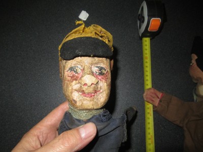 Marionnettes Anciennes Guignol Et Gnafron – Bois – Véritables Marionnettes Lyonnaises