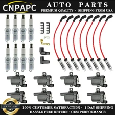 8* Round Ignition Coil Spark Plug Wire For Chevy Silverado GMC 4.8 5.3 6.0 UF262