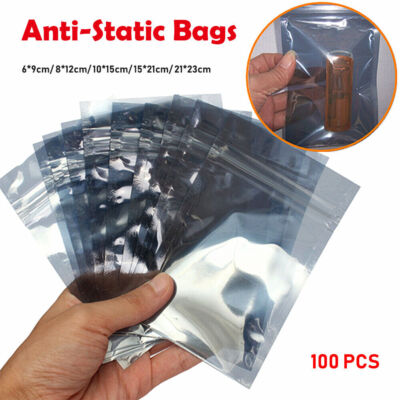 100 Stk. Anti-static Shielding Bags ESD Antistatik Beutel Abschirm Tüte Tasche