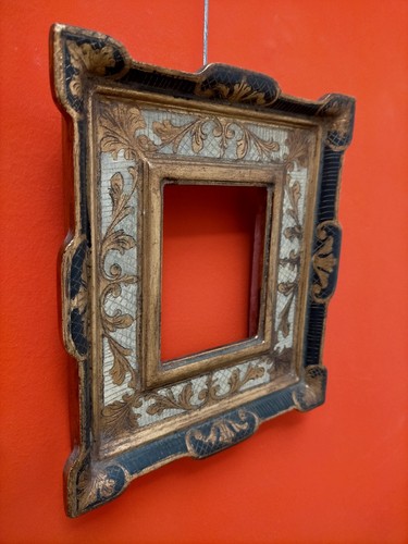 Cornice (Antica) In Stile Dorata E Laccata - Foto 9 di 18