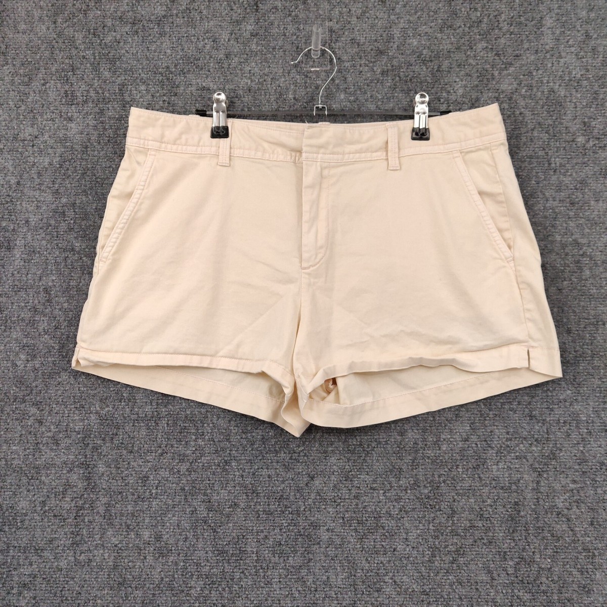 Gap Shorts Womens Beige Hot Pants High Rise Pockets Flat Front