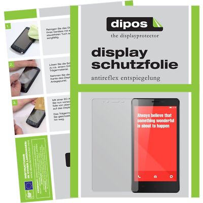2x Schutzfolie für Xiaomi Redmi Note 4G  matt Display Folie dipos