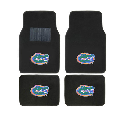 New 4pcs NCAA Florida Gators Car Truck Front Rear Carpet Floor Mats Set