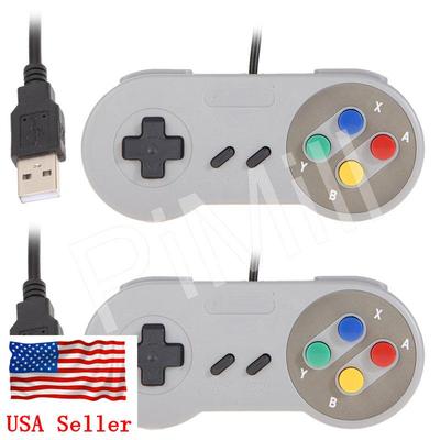 2pcs SNES USB Game Controller Gamepad for PC Raspberry Pi US Stock