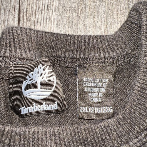 Timberland Sweater Lot 2 Men’s Size 2XL XXL Pullover Brown & Striped Blue Gray - Picture 7 of 9