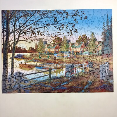 Away From it All Cobble Hill 500 Pc Puzzle Lakeside Sunset