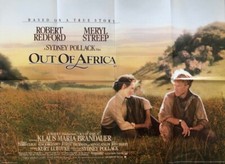 Out Of Africa Original 30x40 British Quad Poster Robert Redford Meryl Streep '85