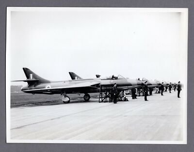 HAWKER HUNTER F4 LINE UP RAF 98 SQN JEVER ORIGINAL AIR MINISTRY PHOTO 27