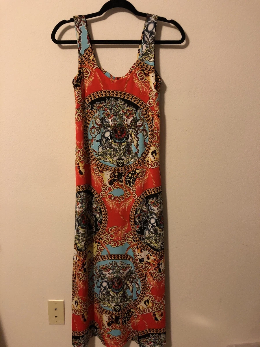 white mark maxi dress