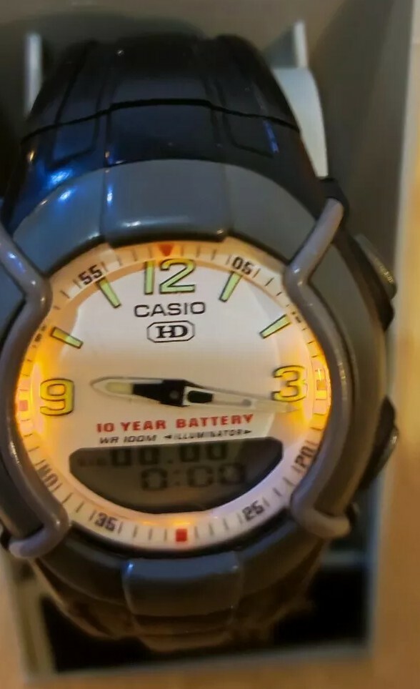 Casio HD Telememo 30 HDC 600 Mens Analogue- Digital Watch. Working. | eBay