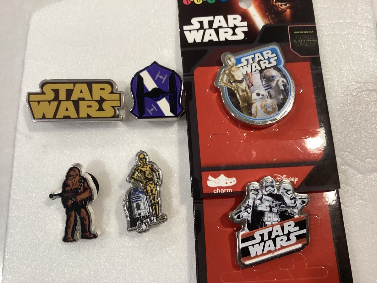 STAR WARS (METAL) CHEWBACCA R2D2 FIGHTERS AUTHENTIC JIBBITZ CHARM FITS CROCS