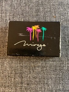 Vintage Mirage Las Vegas Matchbox Pink-Tipped Matches Colorful Palm Tree Design